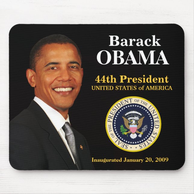 Obama invigningsouvenir Mousepad Musmatta (Framsidan)