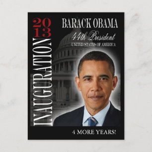 Obama Inviguration 2013 minneskort Vykort