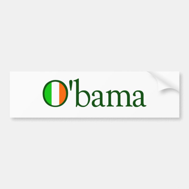 Obama irländare bildekal (Framsidan)