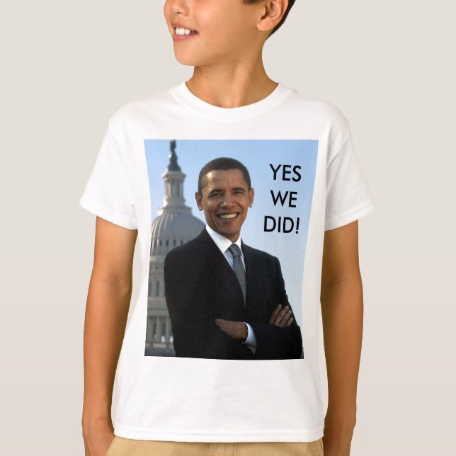 Obama ja gjorde vi! t-shirt (Framsida)