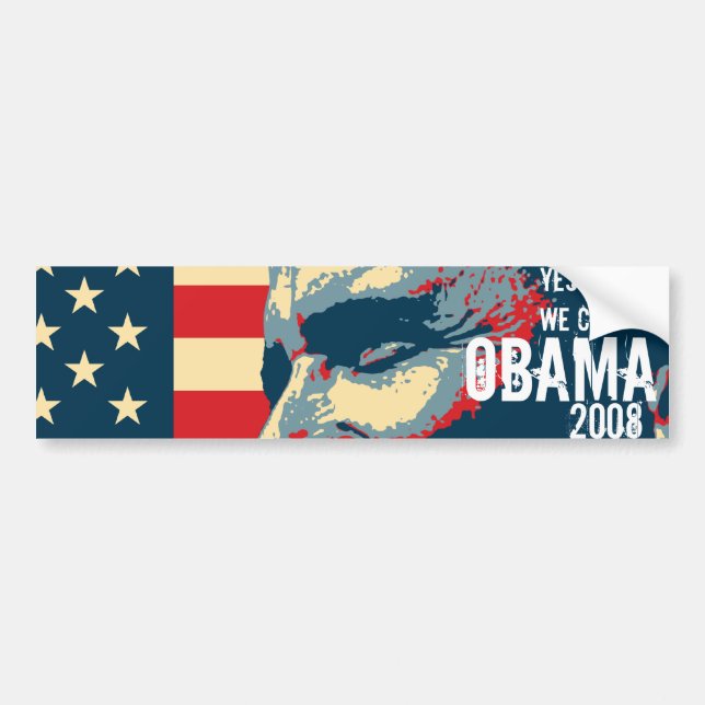 Obama "ja kan vi" bildekalet bildekal (Framsidan)