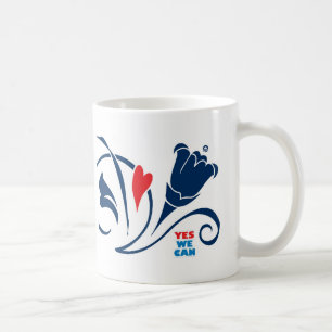 Obama - ja kan vi, kärlekblommar muggen, klassiker kaffemugg