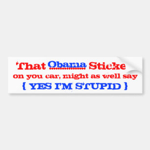 Obama ja mig dum förmiddag bildekal