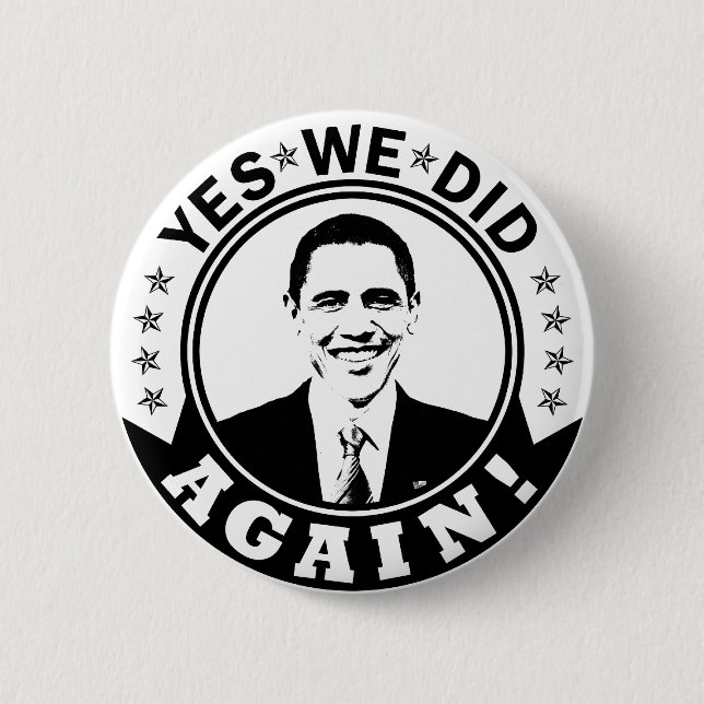 Obama Ja, vi gjorde om V1 BW Knapp (Framsida)