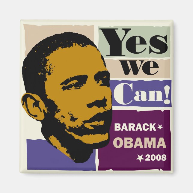 Obama Ja, vi kan! Magnet (Framsidan)