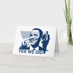 Obama Ja, vi tog emot kortet Kort
