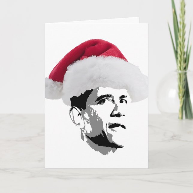 Obama jul far julafton helgkort (Framsida)