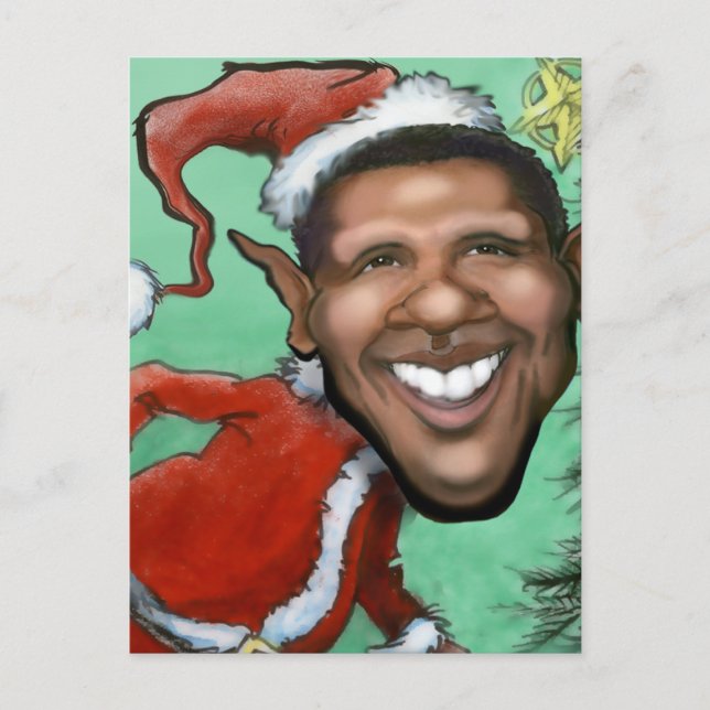 Obama jul helg vykort (Framsida)