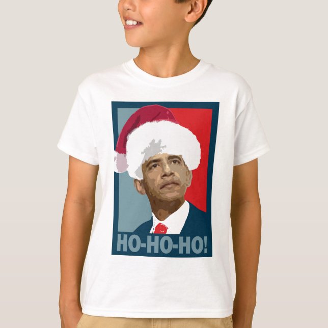 Obama jul Ho Ho Ho Ho T Shirt (Framsida)