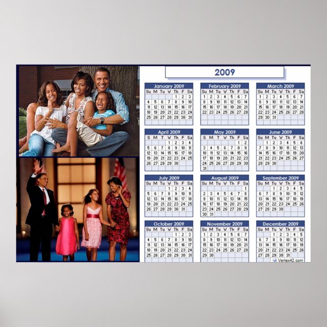 OBAMA KALENDER POSTER (Framsidan)