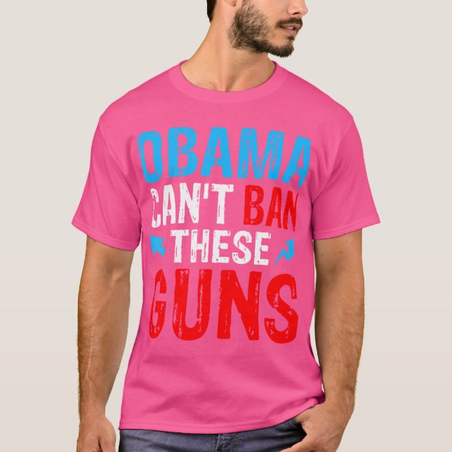 Obama kan inte förbjuda vapnen. t shirt (Framsida)