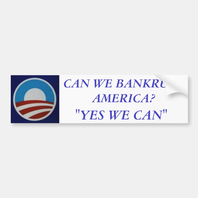 Obama KAN VI RUINERA AMERIKA? , "JA KAN VI ", Bildekal (Framsidan)