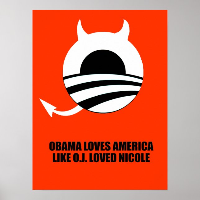 OBAMA KÄRLEK AMERICA LIKE O.J. LOVED NICOLE POSTER (Framsidan)
