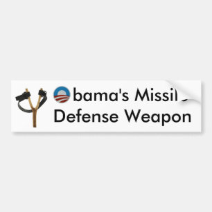 Obama Katapult Missilförsvarsvapen Bildekal