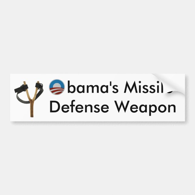 Obama Katapult Missilförsvarsvapen Bildekal (Framsidan)
