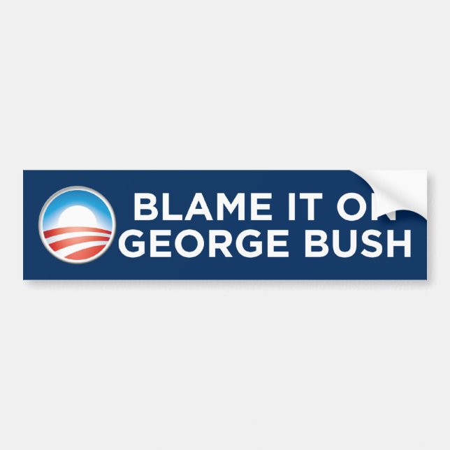 Obama - klandra det på den George Bush bildekalet Bildekal (Framsidan)