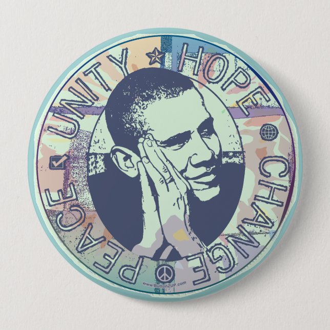 obama knäppas den Groovy drömmen Knapp (Framsida)