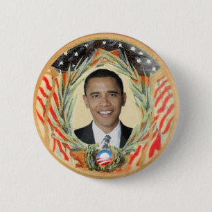 Obama knäppas Retro stil Knapp