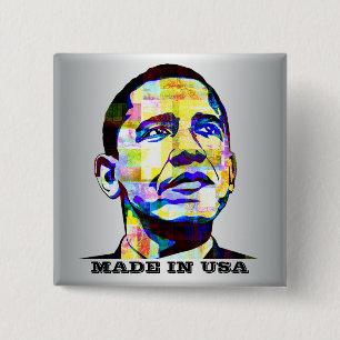 Obama - Knappen Made in USA Knapp
