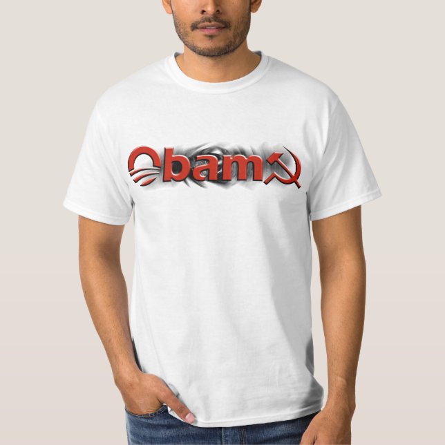 Obama kommunismskjorta tee shirt (Framsida)
