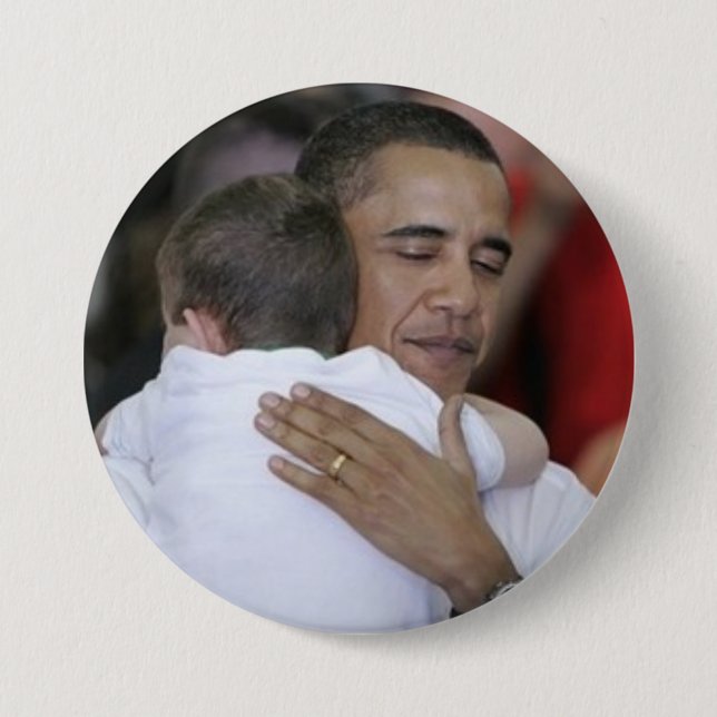 Obama-krama ett barn knapp (Framsida)