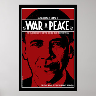 Obama: Krig är fred Poster