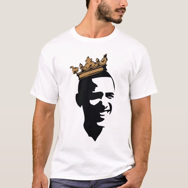 OBAMA KRONA ** BLK & GULD TEE (Framsida)