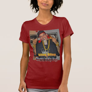 Obama kvinna hip hop tee shirt