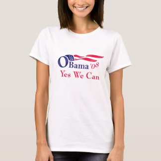 Obama kvinna vi kan ja T-tröja T-shirt