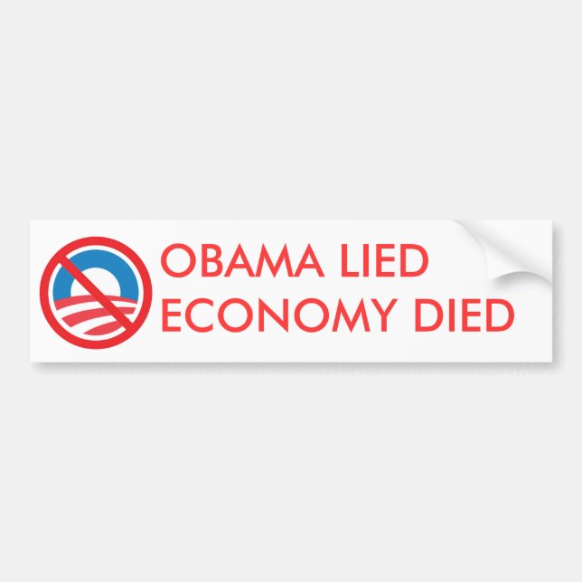 OBAMA LÅG, EKONOMI DOG BILDEKAL (Framsidan)