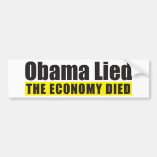 Obama låg, ekonomin dog bildekal