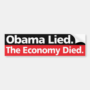Obama låg. Ekonomin matriddes Bildekal