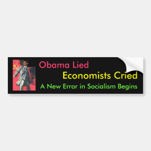 Obama låg: Ett nytt fel av socialismen Bildekal