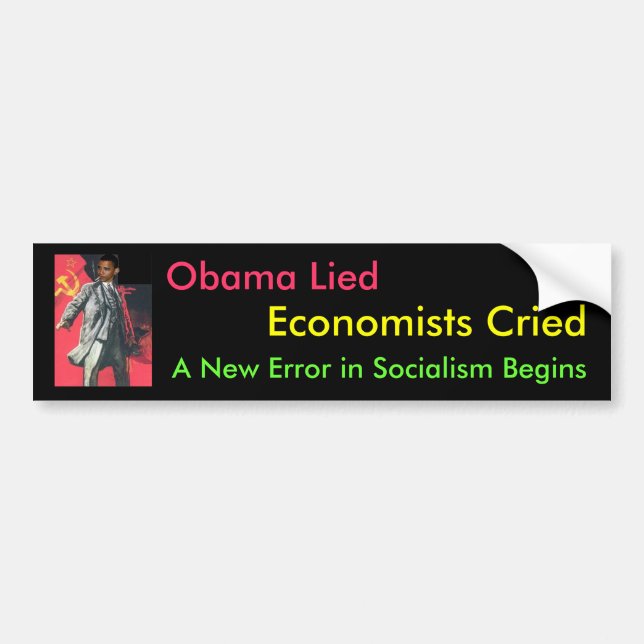 Obama låg: Ett nytt fel av socialismen Bildekal (Framsidan)