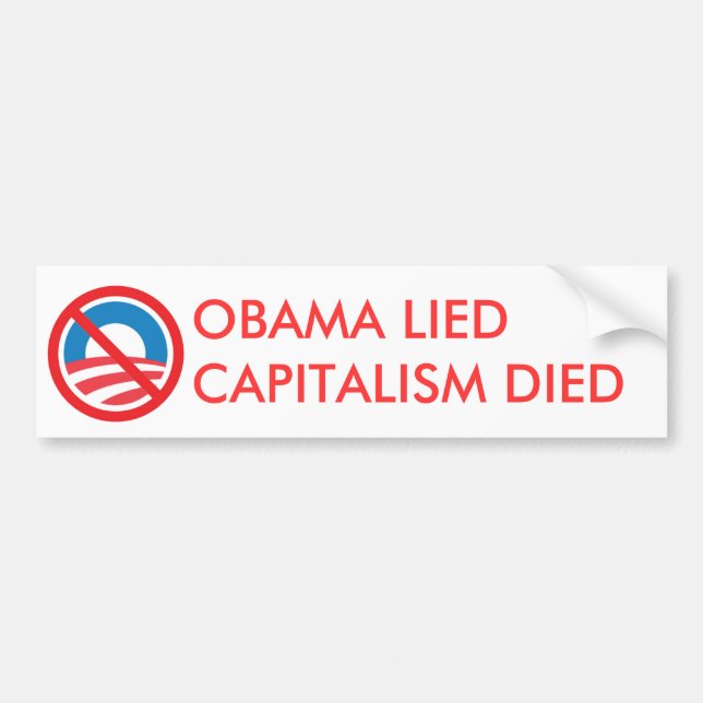 OBAMA LÅG, KAPITALISM DOG BILDEKAL (Framsidan)