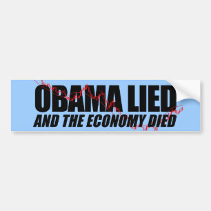 Obama låg, och ekonomin dog bildekal