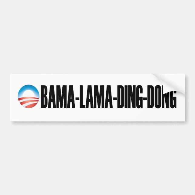 obama-lama-ding-dong bildekal (Framsidan)