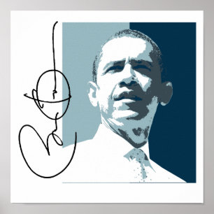 OBAMA LEDARSKAPBLÅTT - .PNG POSTER