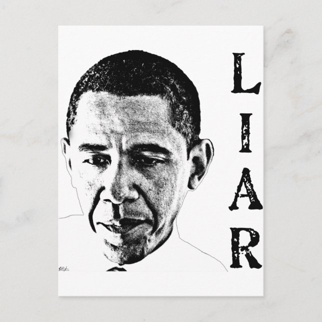 Obama Liar Vykort (Framsida)