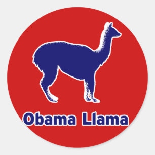 Obama Llama Sticker Runt Klistermärke