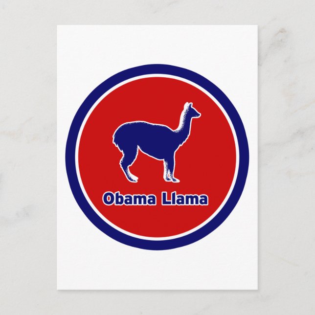 Obama Llama Vykort (Framsida)