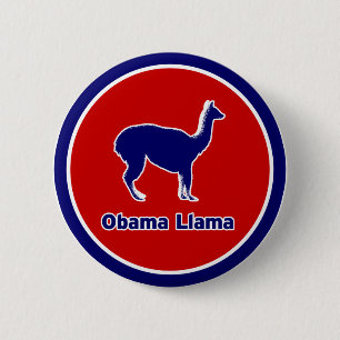 Obama Llamablått skisserar knäppas Knapp