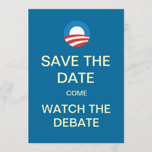 Obama Logotyp Debatt Bevakning av observatörer Spara Datumet