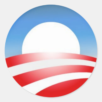 Obama Logotyp Runt Klistermärke