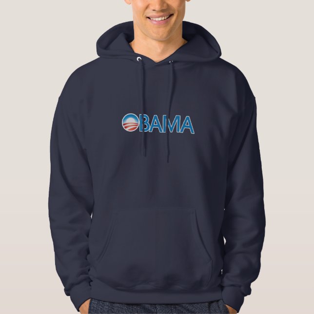Obama Logotyp Tröja Med Luva (Framsida)