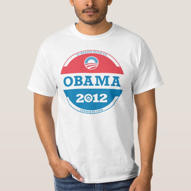 Obama-Logotypen 2012 T-shirt (Framsida)