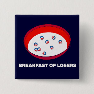 Obama logotypparodi - frukosten av förlorare knapp
