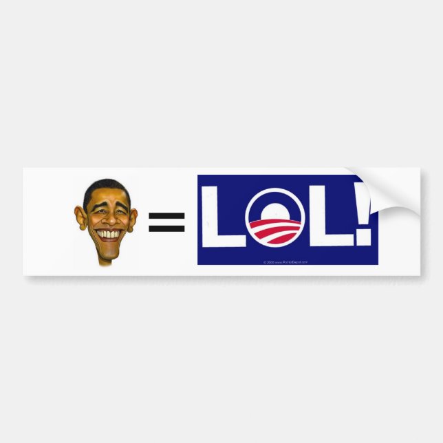 obama=lol bildekal (Framsidan)