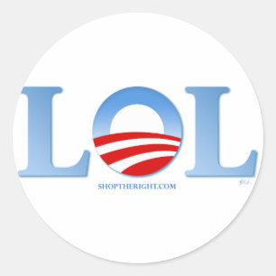 Obama LOL Runt Klistermärke