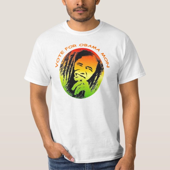 Obama Måndag T-tröja Tee Shirt (Framsida)